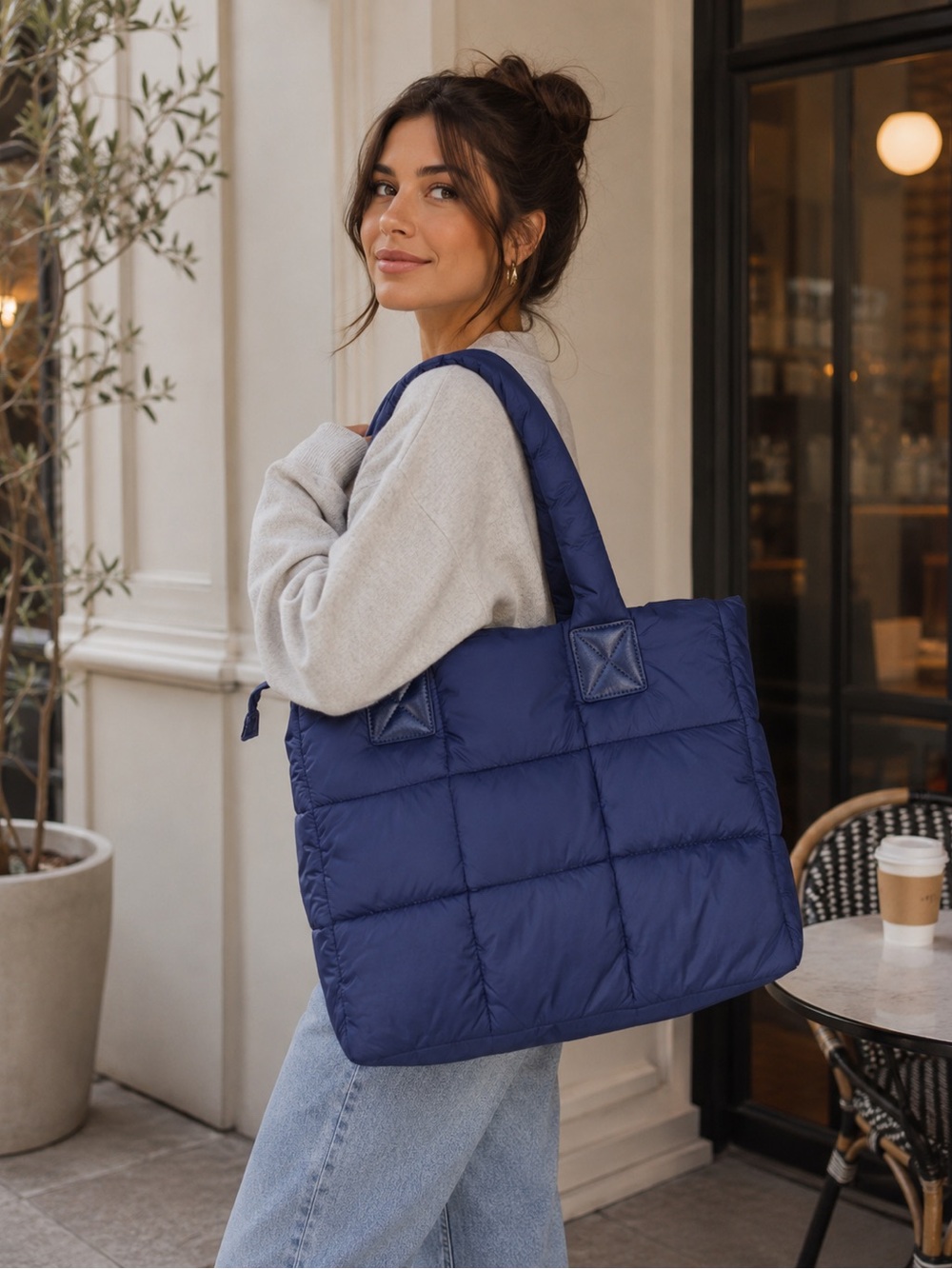 Courage B‎ Puffy PurpleTote Bag.
